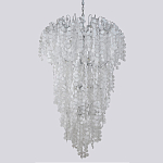 Люстра с прозрачными и белыми подвесками в виде лепестков FAIRYTREE Light варинант исполнения - 1 | Loft Concept в Самаре