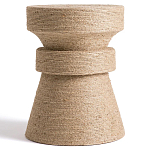 Приставной стол с отделкой из джута Juti D35 см варинант исполнения - 2 | Loft Concept в Самаре