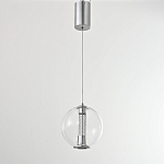 Подвесной светильник с плафоном в форме шара Inner Gleam Orb silver варинант исполнения - 9 | Loft Concept в Самаре