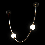 Подвесной светильник в форме дуги с белыми шарообразными плафонами Flos Wireline Lighting варинант исполнения - 1 | Loft Concept в Самаре