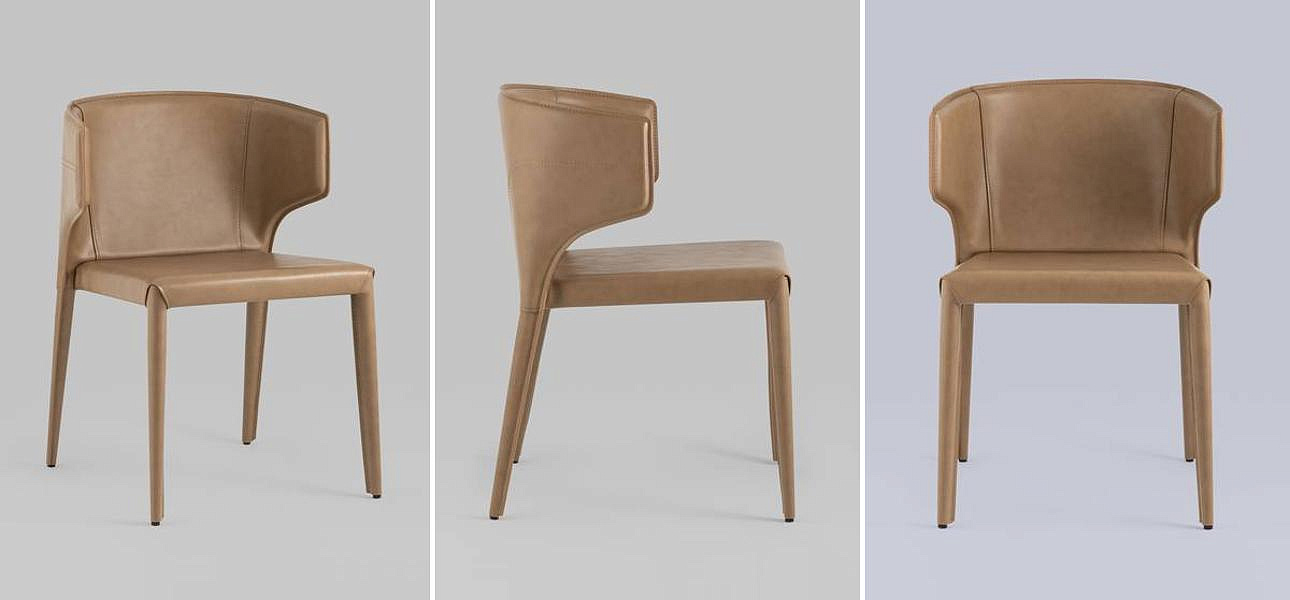 Стул ELBERT CHAIRS Бежевая Экокожа Стул ELBERT CHAIRS Бежевая Экокожа - Loft-Concept в Самаре