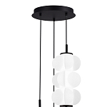 Люстра светодиодная каскадная с 3-мя белыми воздушными плафонами Glowing Cloud варинант исполнения - 5 | Loft Concept в Самаре