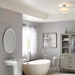 Потолочный светильник с цилиндрическим плафоомн из опалового матового стекла с металлическим обручем Feiss варинант исполнения - 5 | Loft Concept в Самаре