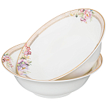 Сервиз столовый из фарфора белый с цветочным принтом на 6 персон 23 предмета Flower Porcelain Collection варинант исполнения - 1 | Loft Concept в Самаре