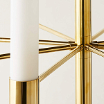 Люстра золотая с 16-ю тонкими цилиндрическими плафонами Shoulders варинант исполнения - 4 | Loft Concept в Самаре