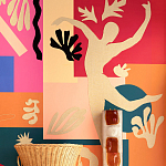 Обои ручная роспись в стиле Арт-деко Jazz Original colourway on painted silk with embroidery варинант исполнения - 4 | Loft Concept в Самаре