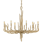 Люстра дизайнерская золотого цвета с 6-ю лампами на изогнутых рожках с текстурной поверхностью Hinkley варинант исполнения - 1 | Loft Concept в Самаре