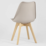 Стул с основой из пластика и мягким сиденьем Arvika Beige варинант исполнения - 5 | Loft Concept в Самаре