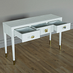 Дизайнерский Письменный стол Elsa Dreams White с тремя ящиками варинант исполнения - 4 | Loft Concept в Самаре