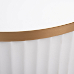 Консоль с ящиком белая с золотом Textured White Console with Gold варинант исполнения - 3 | Loft Concept в Самаре