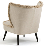 Кресло с декором бахрома Linen Fringe Chair Beige варинант исполнения - 4 | Loft Concept в Самаре