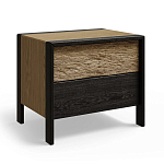 Тумба 2 ящика с подсветкой на рельефном фасаде Warm Industrial варинант исполнения - 2 | Loft Concept в Самаре