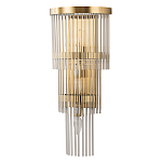 Бра с золотистым основанием и прозрачными трубками Nembus варинант исполнения - 1 | Loft Concept в Самаре