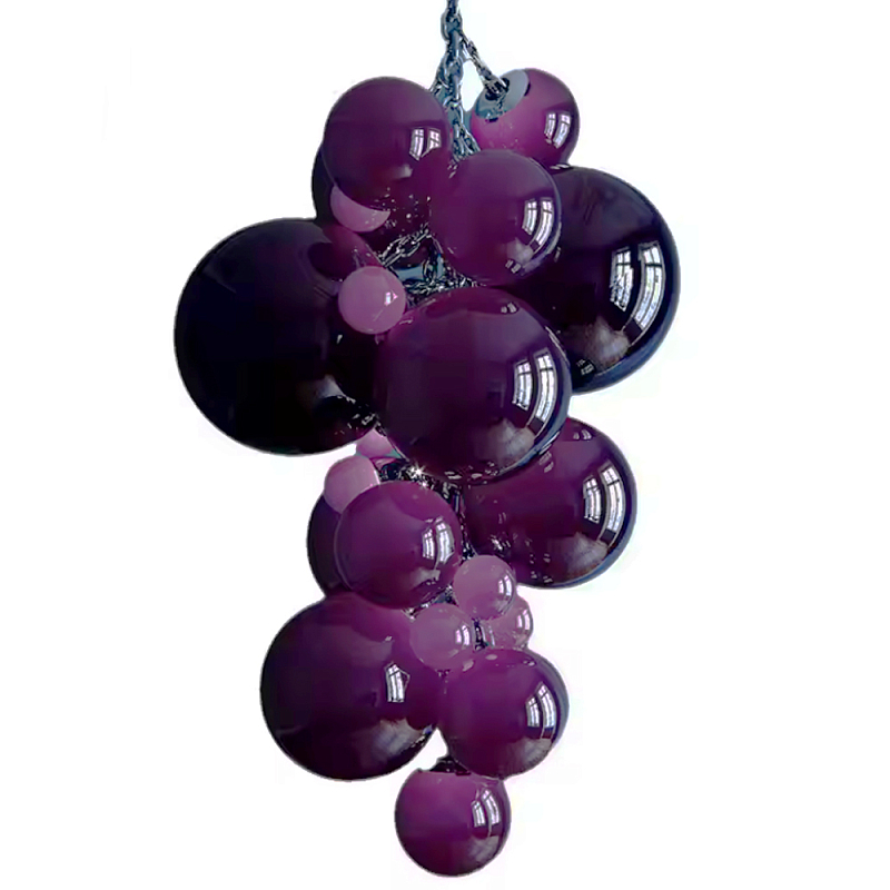 Люстра Grape Balls Сливовый цвет стекла Сливовый в Самаре | Loft Concept 