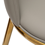 Стул бежевый из экокожи на золотых ножках Attribute of Elegance варинант исполнения - 2 | Loft Concept в Самаре