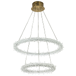 Многоярусная кольцевая люстра с хрустальным декором Gilbertine Crystals Two Rings Chandelier варинант исполнения - 2 | Loft Concept в Самаре