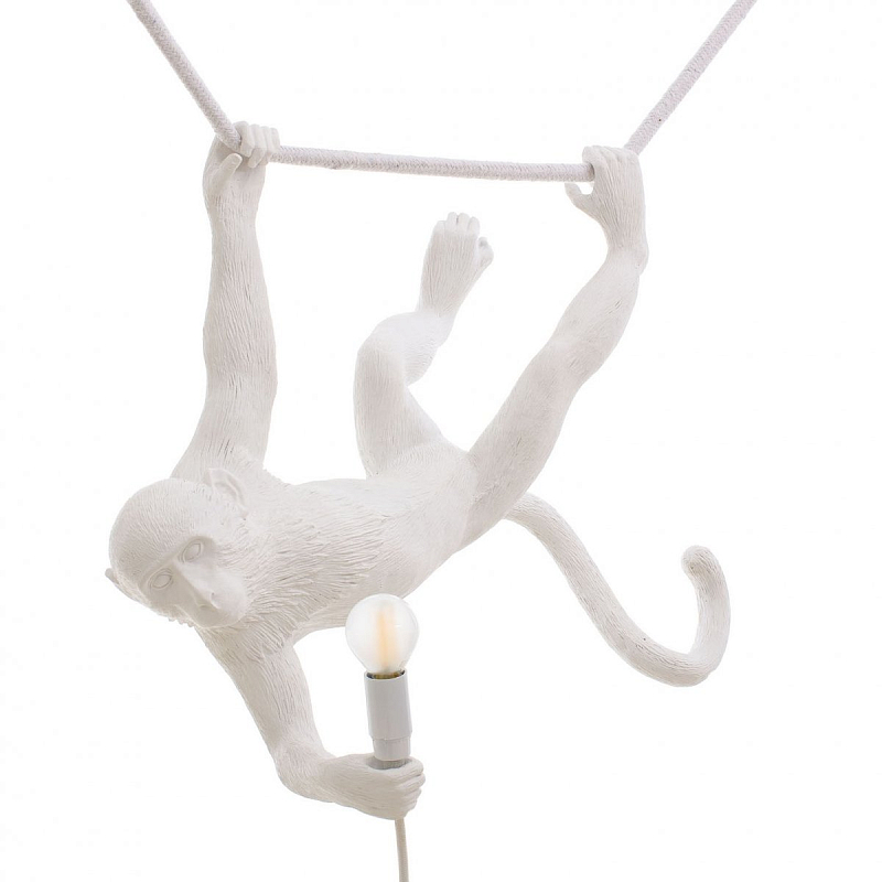 Подвесной светильник Seletti The Monkey Lamp Swing White Белый Подвесной светильник Seletti The Monkey Lamp Swing White Белый в Самаре | Loft Concept