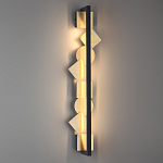 Бра вертикальное черного цвета с золотыми кругами и квадратами Gravyura варинант исполнения - 5 | Loft Concept в Самаре