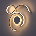 Бра белого цвета с изогнутыми световыми линиями и круглым основанием Luke Lampco Tracer Lamp варинант исполнения - 4 | Loft Concept в Самаре