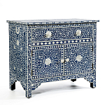 Комод инкрустация костью ORIENTAL Indian синий орнамент варинант исполнения - 2 | Loft Concept в Самаре