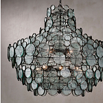 Люстра с каскадом из круглых прозрачных декоративных элементов Harmony of Light варинант исполнения - 2 | Loft Concept в Самаре