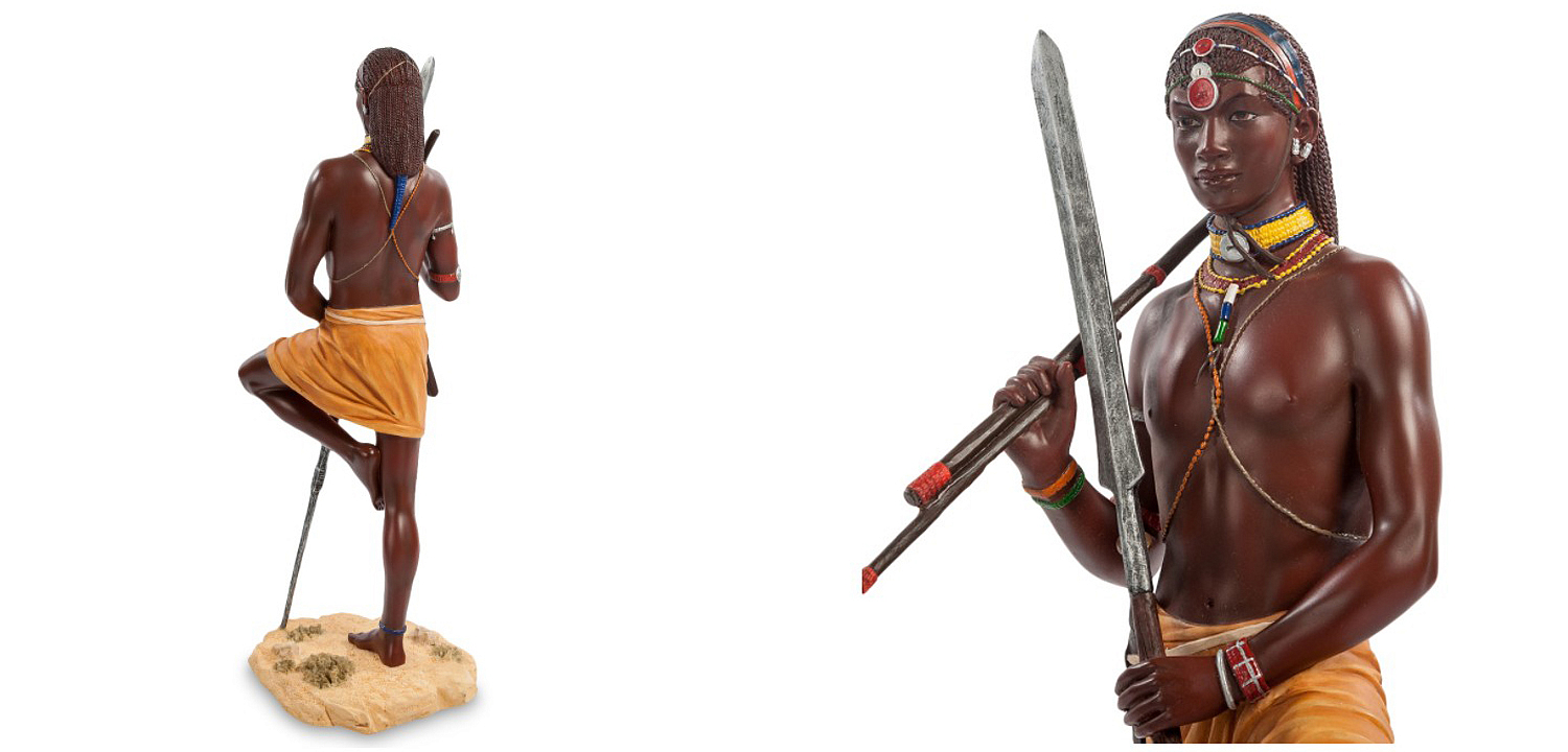 Статуэтка Tribal warrior Masai Статуэтка Tribal warrior Masai - Loft-Concept в Самаре