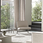 Дизайнерское кресло без подлокотников кожаное на металлическом каркасе PAULA Armchair варинант исполнения - 5 | Loft Concept в Самаре