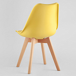 Стул с основой из пластика и мягким сиденьем Arvika Yellow варинант исполнения - 5 | Loft Concept в Самаре
