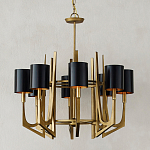 Люстра с 8-ю черными цилиндрическими плафонами Stylistic Lines варинант исполнения - 2 | Loft Concept в Самаре