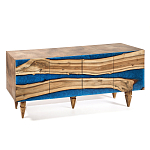 Стильный Буфет лофт 4 двери Cabinet Crimson River фасад эпоксидная смола  варинант исполнения - 2 | Loft Concept в Самаре