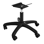 Стул пластиковый красного цвета на колесиках с подъемно-поворотным механизмом Eames Red варинант исполнения - 3 | Loft Concept в Самаре