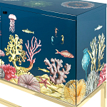 Буфет ручная роспись в морском стиле Cabinet Fondo Marino  варинант исполнения - 2 | Loft Concept в Самаре