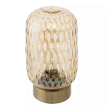 Настольный светильник с плафоном из затемненного стекла с рельефным узором Glass lampshade with Relief Pattern варинант исполнения - 1 | Loft Concept в Самаре