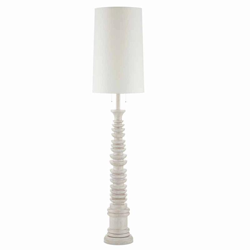 Торшер с фактурным каркасом и высоким абажуром Grooved Rod ivory ( слоновая кость ) Коричневый Торшер с фактурным каркасом и высоким абажуром Grooved Rod ivory ( слоновая кость ) Коричневый в Самаре | Loft Concept