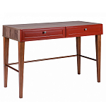 Стол письменный из массива бука с 2-мя ящиками красный Wenge Light варинант исполнения - 1 | Loft Concept в Самаре