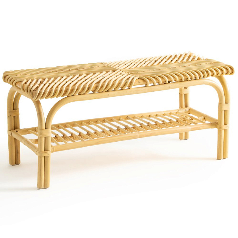 Скамья из ротанга Saveria Rattan Bench Древесина в Самаре | Loft Concept 