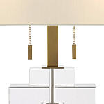 Настольная лампа прямоугольная на прозрачном основании Charm and Luxury варинант исполнения - 1 | Loft Concept в Самаре