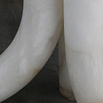 Торшер геометрический с тремя мраморными плафонами Marble Tripod варинант исполнения - 11 | Loft Concept в Самаре