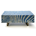 Кофейный стол Kenya Coffee Table Bone Inlay ZEBRA blue варинант исполнения - 2 | Loft Concept в Самаре