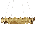 Люстра круглая из многослойных золотых дисков Metal Disc Chandelier варинант исполнения - 2 | Loft Concept в Самаре