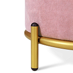 Банкетка овальная пыльно-розовый велюр на 4-х металлических ножках золотого цвета SANJAY варинант исполнения - 4 | Loft Concept в Самаре
