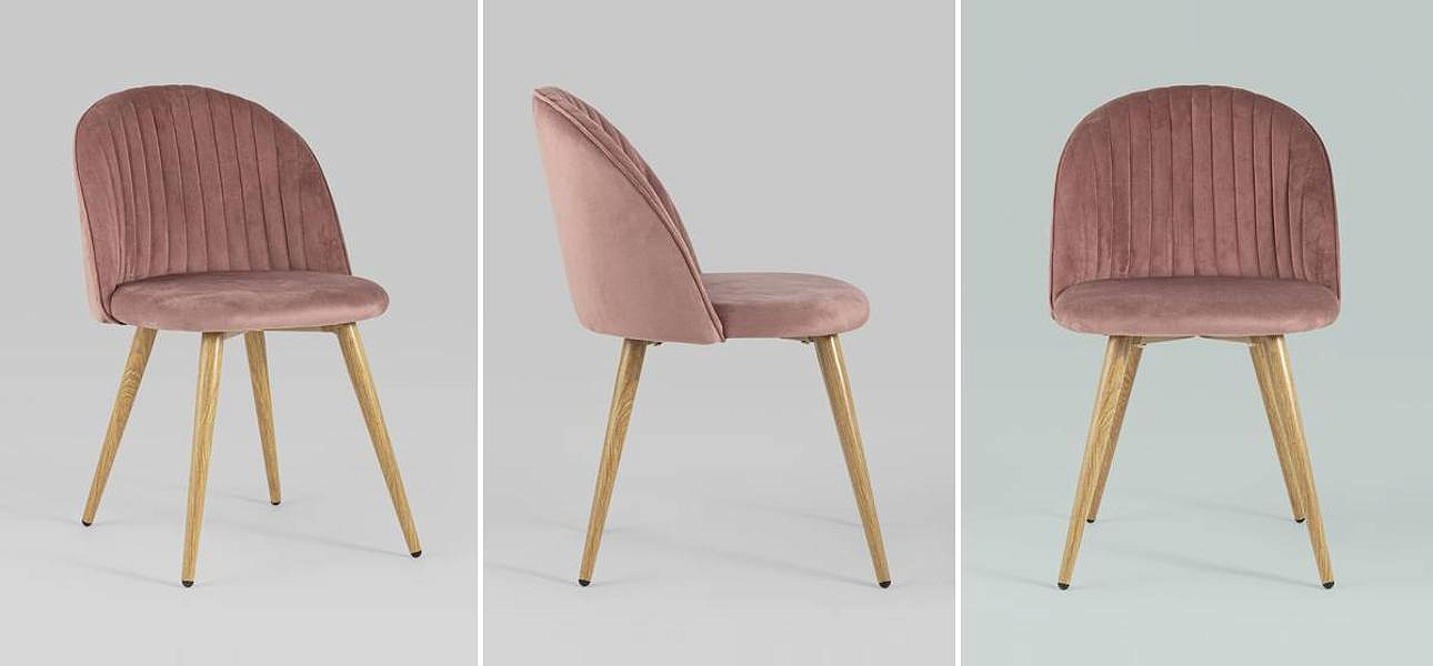 Стул Miruna Chair Пыльно-Розовый Велюр Стул Miruna Chair Пыльно-Розовый Велюр - Loft-Concept в Самаре