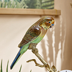 Подсвечник с двумя попугаями из фарфора на бронзовой ветке Eden Garden варинант исполнения - 2 | Loft Concept в Самаре