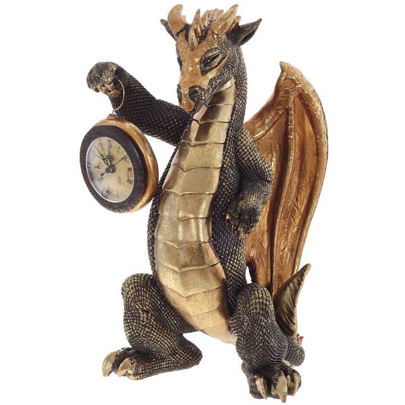 Часы в виде дракона Dragon Gold Mask with Clock Коричневый Золотой Часы в виде дракона Dragon Gold Mask with Clock Коричневый Золотой в Самаре | Loft Concept