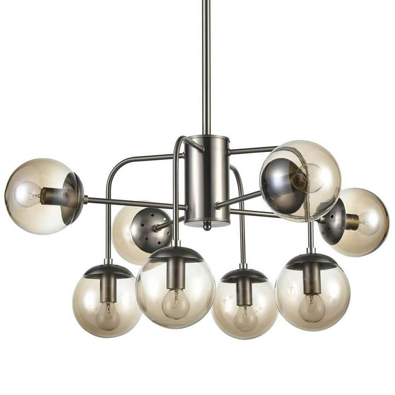 Люстра Amber Balls Chandelier 8 Никель Янтарь (Amber) Люстра Amber Balls Chandelier 8 Никель Янтарь (Amber) в Самаре | Loft Concept