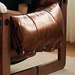 Кресло-диван кожаное на деревянном каркасе Medieval Furniture варинант исполнения - 4 | Loft Concept в Самаре