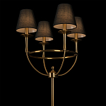 Торшер с металлическим основанием бронзового цвета с черными конусовидными абажурами Dignity варинант исполнения - 4 | Loft Concept в Самаре