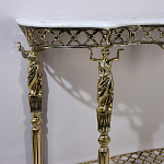 Консоль бронзовая с мраморной столешницей Bronze Console варинант исполнения - 2 | Loft Concept в Самаре