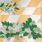 Обои ручная роспись Tiled Meadow Original colourway on Egyptian Gold gilded paper варинант исполнения - 1 | Loft Concept в Самаре