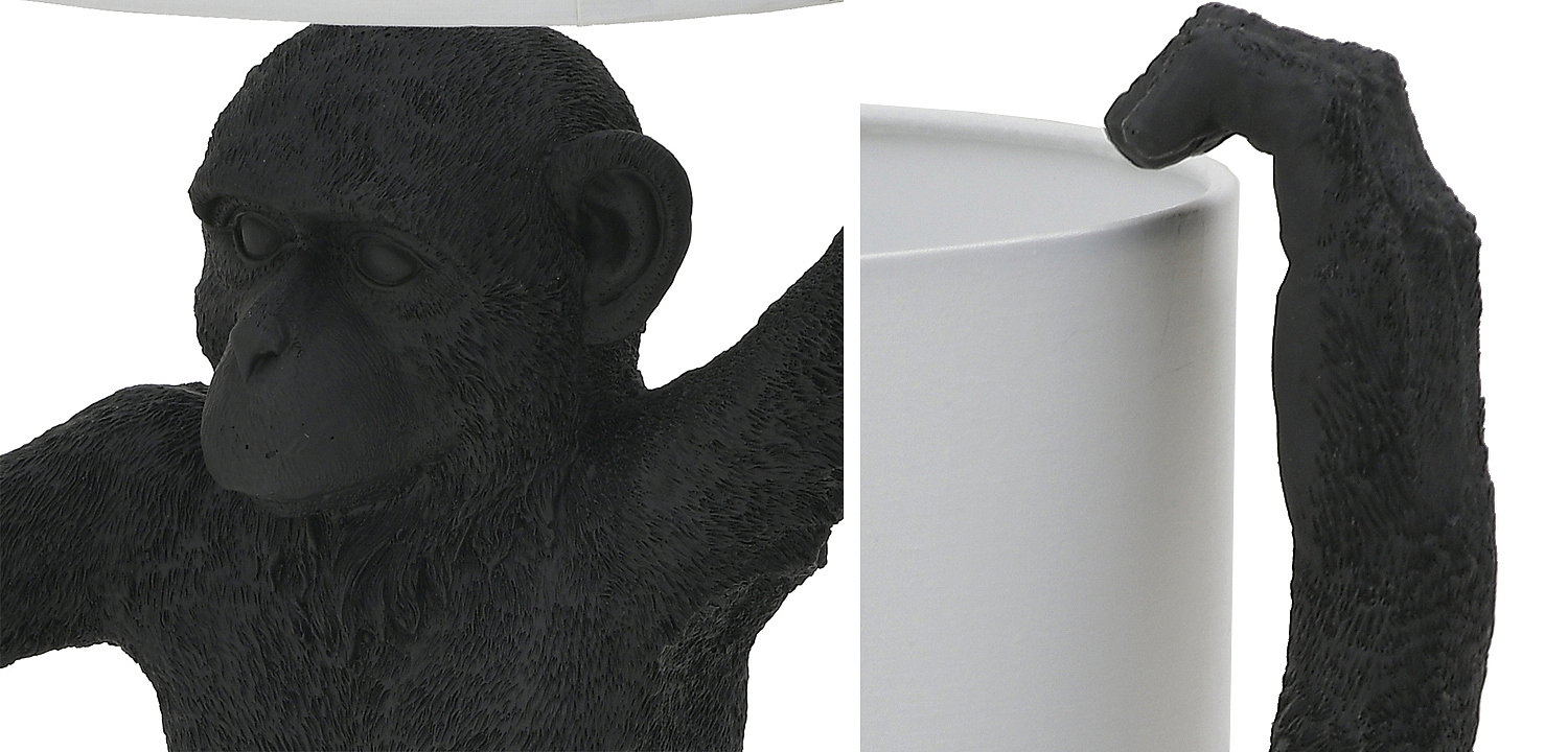 Настольная лампа Black Monkey Holding Lampshade Настольная лампа Black Monkey Holding Lampshade - Loft-Concept в Самаре
